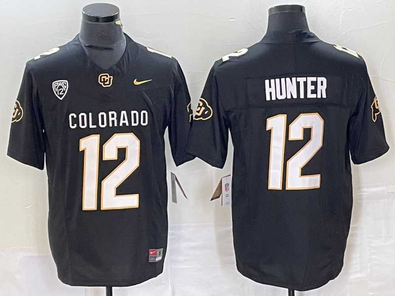 Men%27s Colorado Buffaloes #12 Travis Hunter Black 2023 F.U.S.E. Stitched Football Jersey->colorado buffaloes->NCAA Jersey